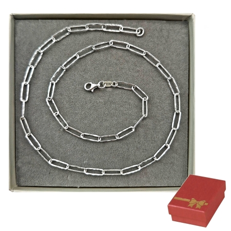 NASZYJNIK SREBRNY SPINACZ ŁAŃCUCH SREBRO 925